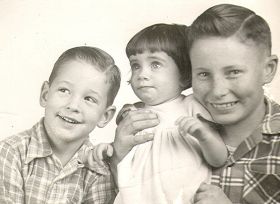 Eddie, Meekie, & Mike in 1954
