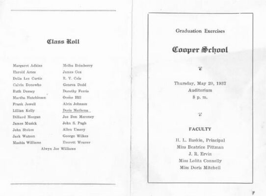 Cooper school graduation